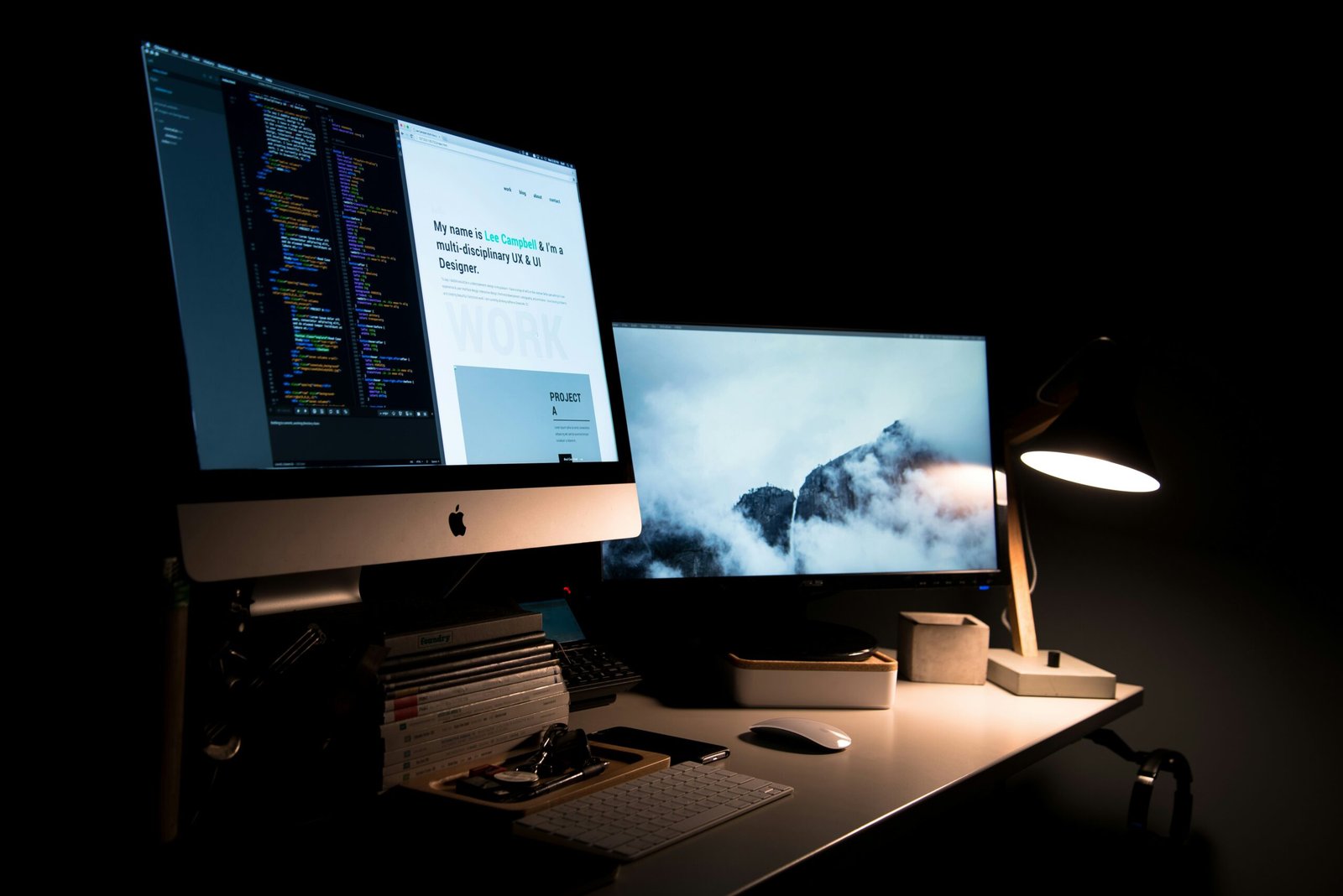 silver imac turned on silver iMac turned on inside room